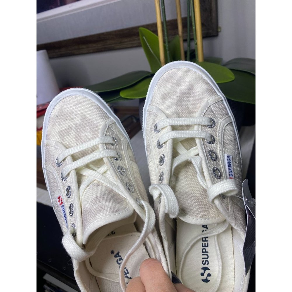 Superga 2750 Tie Dye Low Top Platform Sneaker Grey Women's Size 7 - Picture 8 of 12